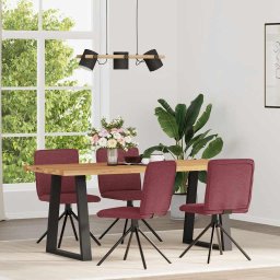 Scaune de bucatarie, 4 buc., rosu vin, material textil GartenMobel Dekor