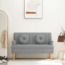 Bancheta cu perne, gri deschis, 113x64,5x75,5 cm, textil GartenMobel Dekor
