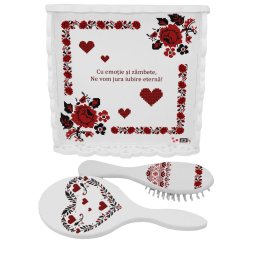 Set gătit mireasa, Tradițional m3, tăviță dantelată nepersonalizată, 3 piese - ALIF502010