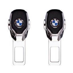 Set 2 bucati adaptor pentru centura falsa de siguranta cu sigla BMW