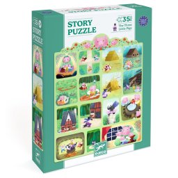 Puzzle poveste cei trei purcelusi, djeco