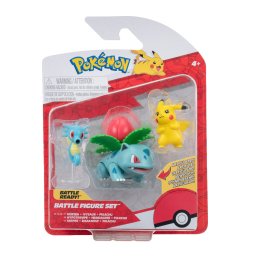 Pokemon - Set 3 figurine de actiune, (Pikachu #2 & Horsea & Ivysaur) S16