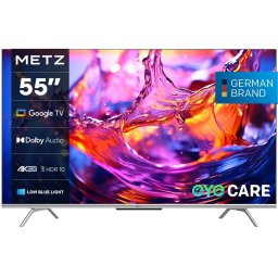 Televizor Metz LED 55MUD7000 139cm 55inch Smart Google TV 4K Ultra HD Clasa F Model 2024 Negru