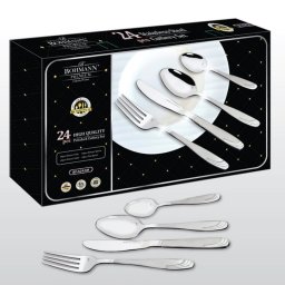 Set tacamuri Bohmann BH BP A24-SM, Cutie, SS 18/10, 24 piese, Inox