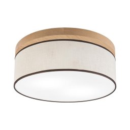 Plafonieră Brilagi BELLADONNA 2xE27/15W/230V d. 40 cm crem/stejar
