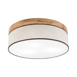 Plafonieră Brilagi BELLADONNA 3xE27/15W/230V d. 50 cm crem/stejar