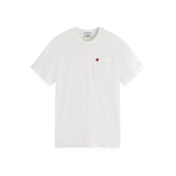 SCOTCH & SODA T-Shirt Burton Morris Artwork 180518 SC101 white