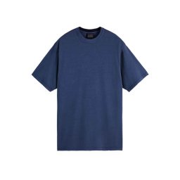 SCOTCH & SODA T-Shirt 3 Crosses Garment Dye Relaxed Fit 179940 SC401 navy