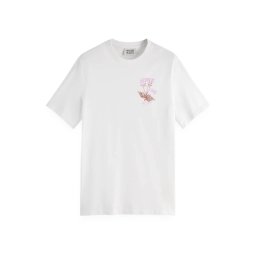 SCOTCH & SODA T-Shirt Front And Back Artwork 179945 SC101 white