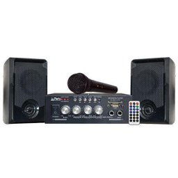SET KARAOKE CU AMPLIFICATOR 2X50W + 2 BOXE CU BLUETOOTH/USB/SD