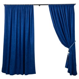 Set 2 draperii Hiko BASE albastru, cu rejansa