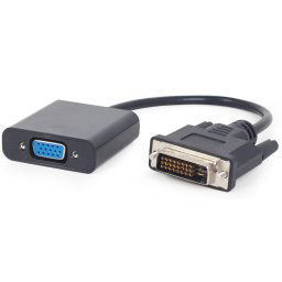 Adaptor video DVI-D DL (T) la VGA (M), 20cm, Negru