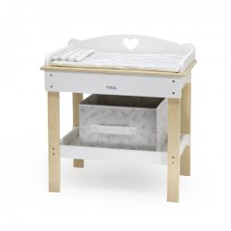 Jucarie multifunctionala masuta de infasat si dus pentru papusi, viga