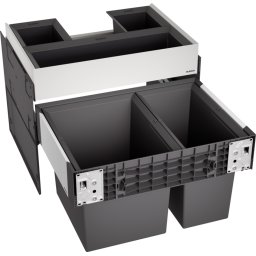 Cos de gunoi incorporabil Blanco SELECT II 60/2 Orga, 1x30 l si 1x19 l, gri, corp 600 mm, cos plastic, 526208