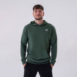 NEBBIA Hanorac pentru bărbați Pouch Pocket Dark Green XXL
