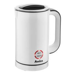 Aparat de spumare a laptelui Amica FD 3011, 450 ml, 3 programe, Alb/Negru