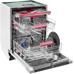Masina de spalat vase complet incorporabila Toshiba, 60 cm, 15 seturi, clasa C, Display Touch control, AquaStop, Filtru AntiBacterian, 7 programe, 3 functii, Gri