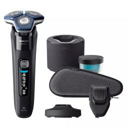 Aparat de ras Philips Shaver Series 7000 S7886 55, acumulator, autonomie 60 min, SkinIQ, Negru