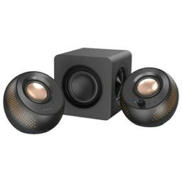 Set 2 boxe PC cu subwoofer, Creative, Pebble X Plus 2.1, Bluetooth, RGB, Negru