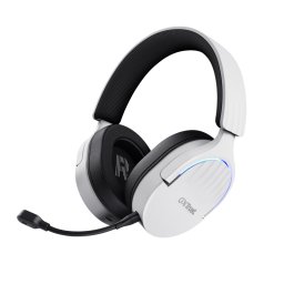 Casti Gaming Wireless Trust GXT491 FAYZO, headset, 7.1 USB Surround Sound, RGB, autonomie pana la 22 de ore, noise cancelling, microfon, compatibil laptop, PS5, PS4, Alb