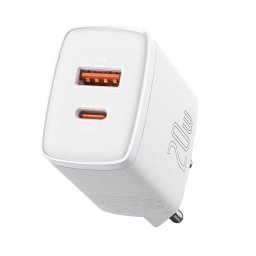 ncarcator retea Baseus CCXJ-B02, USB/USB-C, Quick Charge 3.0, Power Delivery 3.0, 20W, Alb