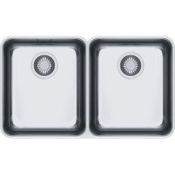 Chiuveta Franke Aton 122.0536.341 ANX 120, 770x450 mm, Montare sub blat, 2 cuve, Inox satinat