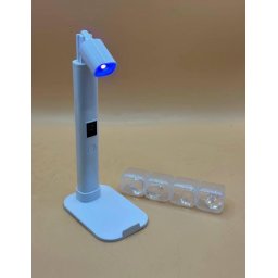 Lampă-lanternă pentru unghii pe un suport + ștampile din silicon 4pcs, lampă Uv/Led 1W