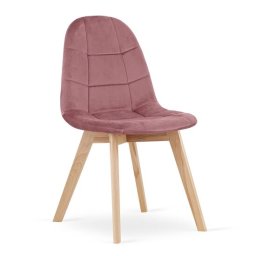 Scaun bucatarie/living, Artool, Bora, catifea, lemn, roz inchis, 44.5x54x81.5 cm GartenVIP DiyLine