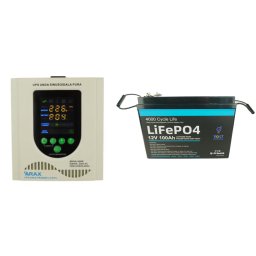 Pachet UPS ARAX 800VA 500W, compatibil LiFePO4 + Acumulator LiFePO4 12V 100Ah, Volt Romania