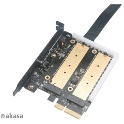 Placă adaptor duală M.2 PCI-E RGB LED