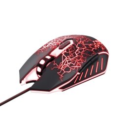 Mouse Corded Optical Black 6 Buttons 4000 dpi Backlit