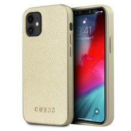 Husa Guess GUHCP12SIGLGO iPhone 12 mini 5.4" gold/gold hardcase Iridescent