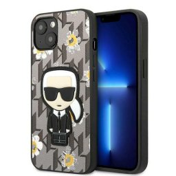 Husa Husă Karl Lagerfeld Flower Ikonik Karl pentru iPhone 13 mini, Gri