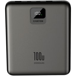 Baterie externa PB-2008 LED, 20000 mAh, PD, 100W, QC3.0, Gri
