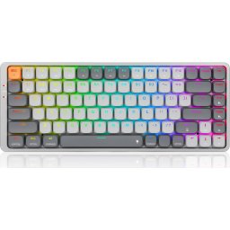 Tastatura Azure RGB LED USB Wireless/USB/Bluetooth Gri-Alb