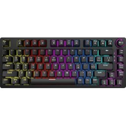 Tastatura gaming mecanica iluminare RGB LED layout QWERTY negru 60%