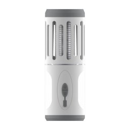 Lampă LED portabilă cu încărcare, capcană insecte, 6W, 1800 mAh, IPX4, alb/gri