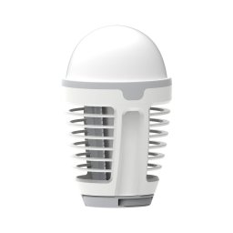 Lampă LED portabilă cu încărcare, capcană insecte, 5W, 1800 mAh, IPX4, alb/gri