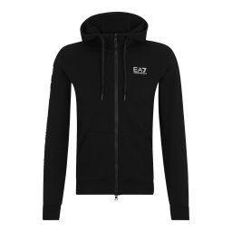 EA7 Emporio Armani Hanorac negru / alb
