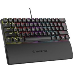 Tastatura mecanica de gaming cu suport pentru incheietura mainii Layout US Switch blue Negru