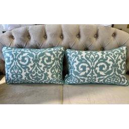 Set 2 perne decorative cu fata detasabila, Hiko verde deschis 2x40x60cm