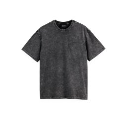 SCOTCH & SODA T-Shirt Washed Pocket Relaxed Fit 180542 SC001 black