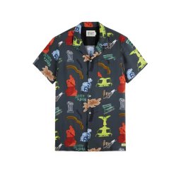SCOTCH & SODA Cămaşă Regular Fit Sleeve Aop 180484 SC021 park green aop