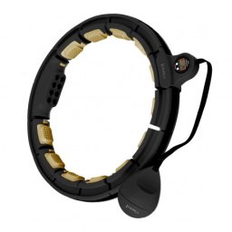 Cerc Magnetic Hula Hoop HMS HHM13, Negru/Auriu, cu greutate si contor