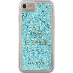 Husa Husa Capac Spate Liquid Glitter Shine Albastru Apple iPhone 7, iPhone 8