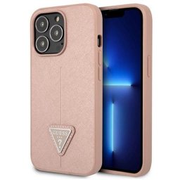 Husa Guess Husa PU Saffiano Triangle iPhone 13 Pro Roz