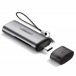 Card reader 2in1 Card Reader USB-C 3.1 to microSD + SD (gray)