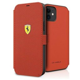Husa Ferrari FESPEFLBKP12SRE iPhone 12 mini 5.4" red/red book On Track Perforated