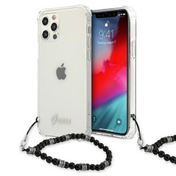 Husa Guess GUHCP12LKPSBK iPhone 12 Pro Max 6.7" Transparent hardcase Black Pearl