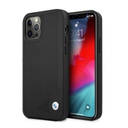 Husa Etui BMW BMHCP12LRCDPK iPhone 12 Pro Max 6,7" Negru/black hardcase Leather Deboss